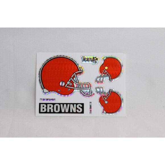 Cleveland Browns 1993 Team NFL Vending Machine Sticker Card Prism Football New - Picture 1 of 4